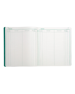Registre enregistrement du courrier - 26 lignes - 80 pages - 32 x 27cm - Couleurs assorties