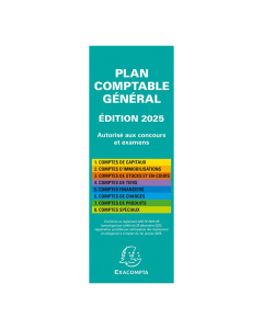 Plan comptable général accordéon - 19 x 7,5 cm - Vert
