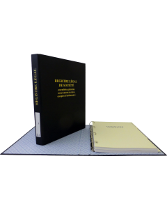 Reliure registre 24 x 32 cm 4 anneaux - Assemblées Générales, Mouvements de titres et Fiches actionnaires