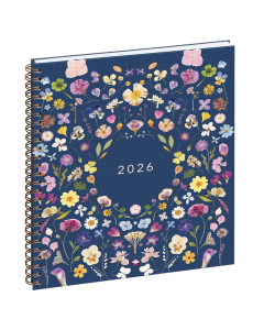 Agenda EUROTIME 22S 18,5x22,5 cm. 12 mois. Couverture Chemin des marettes  Bleu