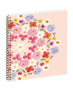 Agenda EUROTIME 22S 18,5x22,5 cm. 12 mois. Couverture Chemin des marettes  rose