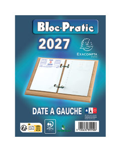 Bloc Ephéméride - Date à gauche - RDV à droite