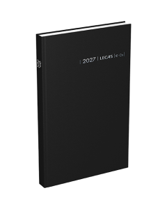 Agenda 1 jour par page - Euros/cents - 22 x 14 cm - Noir
