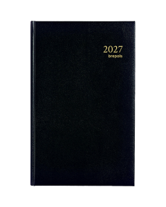 Agenda 1 jour par page - Travers Horaire - 13 x 21cm - Noir