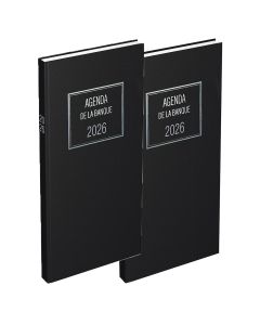 Agenda de Banque - Modèle Long - 2 volumes - 14 x 35 cm