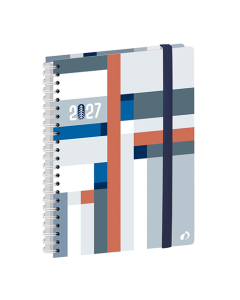 Agenda Day 2 Day Recyclé S - Journalier - Multilingue - Respire - Bleu - 12 mois de janvier à décembre - 21x29,7 cm