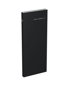 Agenda 1 jour par page - Travers - 14 x 35 cm - Noir