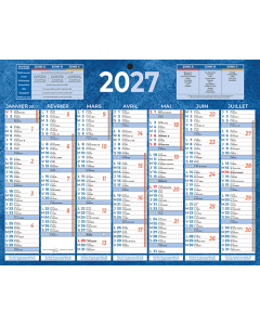 Calendrier Semestriel - 21 x 26,5 cm - Grande Lune