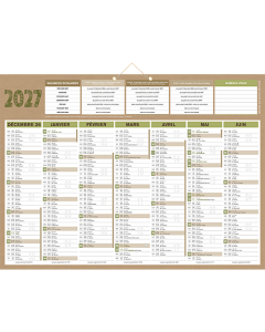 Calendrier Natura Annuel - 21 x 26 cm