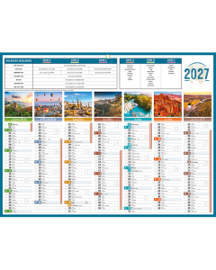 Calendrier de Banque Illustré - Planète - 32 x 42 cm