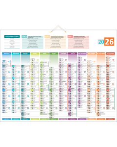 Calendrier de Banque Uni-Compact - 43 x 55 cm