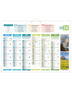 Calendrier 4 Saisons Illustré - 40,5 x 55 cm