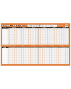 Planning Annuel - Congés / Absences - 60 x 99 cm