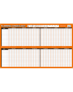 Planning Annuel - Congés / Absences - 60 x 99 cm