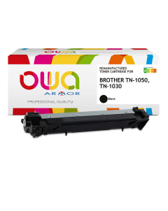 Toner recyclée OWA - Compatible Brother TN-1000, TN-1050, TN-1030 - Noir