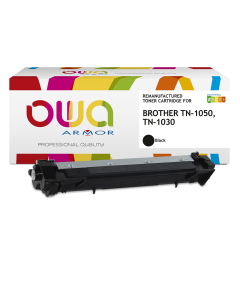 Toner recyclée OWA - Compatible Brother TN-1000, TN-1050, TN-1030 - Noir