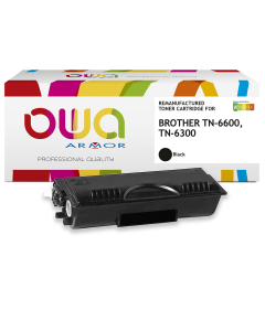 BROTHER TN-6300, BROTHER TN-6600 – toner remanufacturé OWA – Noir