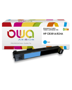 HP remanufacturé - Toner CB381A - Cyan - 21 000 pages