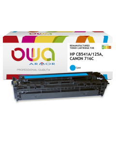 HP remanufacturé - Toner CB541A - Cyan - 1 400 pages