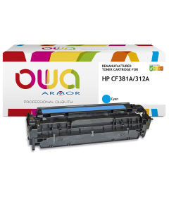 HP remanufacturé - Toner CF381A - Cyan - 1 500 pages