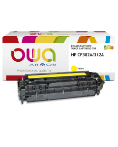 HP remanufacturé - Toner CF382A - Jaune - 1 500 pages