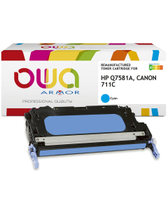 HP remanufacturé - Toner Q7581A - Cyan - 6 000 pages