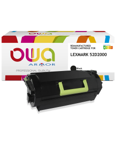 Lexmark remanufacturé - Toner 52D2000 - Noir - 6 000 pages