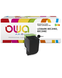 Lexmark remanufacturé - Toner 80C2HK0 - Noir - 4 000 pages