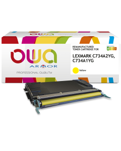 Lexmark remanufacturé - Toner C734A1YG - Jaune - 6 000 pages