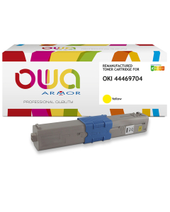 OKI remanufacturé - Toner 44469704 - Jaune - 2 000 pages