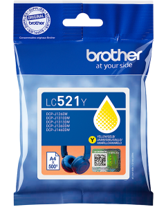 Cartouche d'encre -LC521J - Jaune - 500 pages