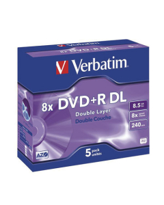 Paquet 5 DVD+R double couche Verbatim