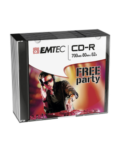Boîte de 10 CD-R Emtec 80min 700Mo 52x boîtier slim