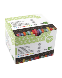 Boîte de 100 craies enrobées coloris assortis