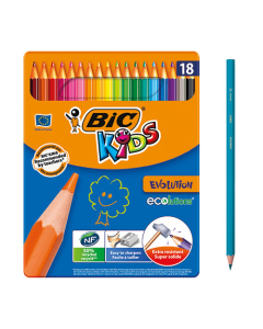 Boîte métal de 18 crayons de couleur BIC® EvolutionTM