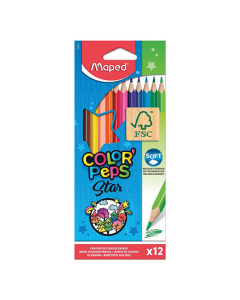 Etui de 12 crayons de couleur color'peps - Coloris Assortis