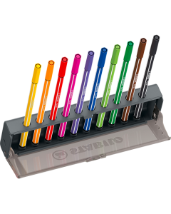 10 pen 68 colori assorti clic box