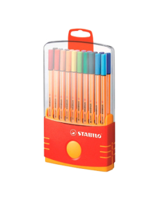 STABILO point 88 - Étui distributeur de 20 stylos-feutres fins