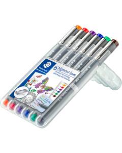 6 x pigment liner 308 - Pointe 0,3 mm