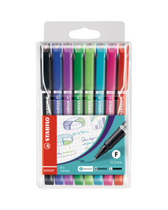 Pochette 8 feutres Stabilo® SENSOR® F Coloris Assortis