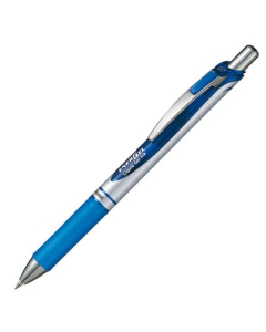 Stylo feutre à bille rétractable pointe métal Pentel Roller Energel BL77 bleu