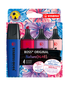 Pochette 4 stabilo boss wildflower