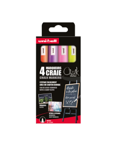 4x marqueurs craie - Chalk marker - Pointe ogive - Assortis coloris fun