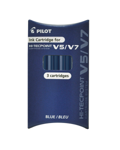 Etui 3 cartouches Pilot V5/V7 bleu