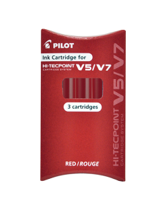 Etui 3 cartouches Pilot V5/V7 rouge