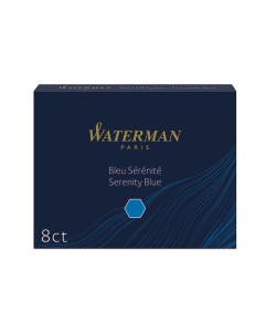 Etui de 8 cartouches standard longues Waterman - Bleu Sérénité