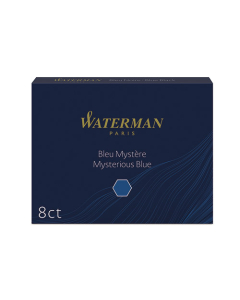 Etui de 8 cartouches standard longues Waterman - Bleu Mystère