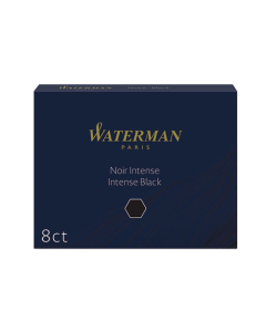 Etui de 8 cartouches standard longues Waterman - Noir Intense