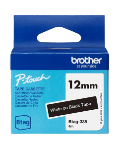 Ruban pour titreuses Brother P.Touch TZ 251 12 mm blanc /noir