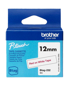 Ruban pour titreuses Brother P.Touch TZ 251 12 mm rouge / blanc